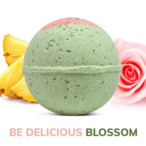 "Be Delicious Blossom" Organic Bath Bomb in kraft box - 5 oz - Picture 3 of 7